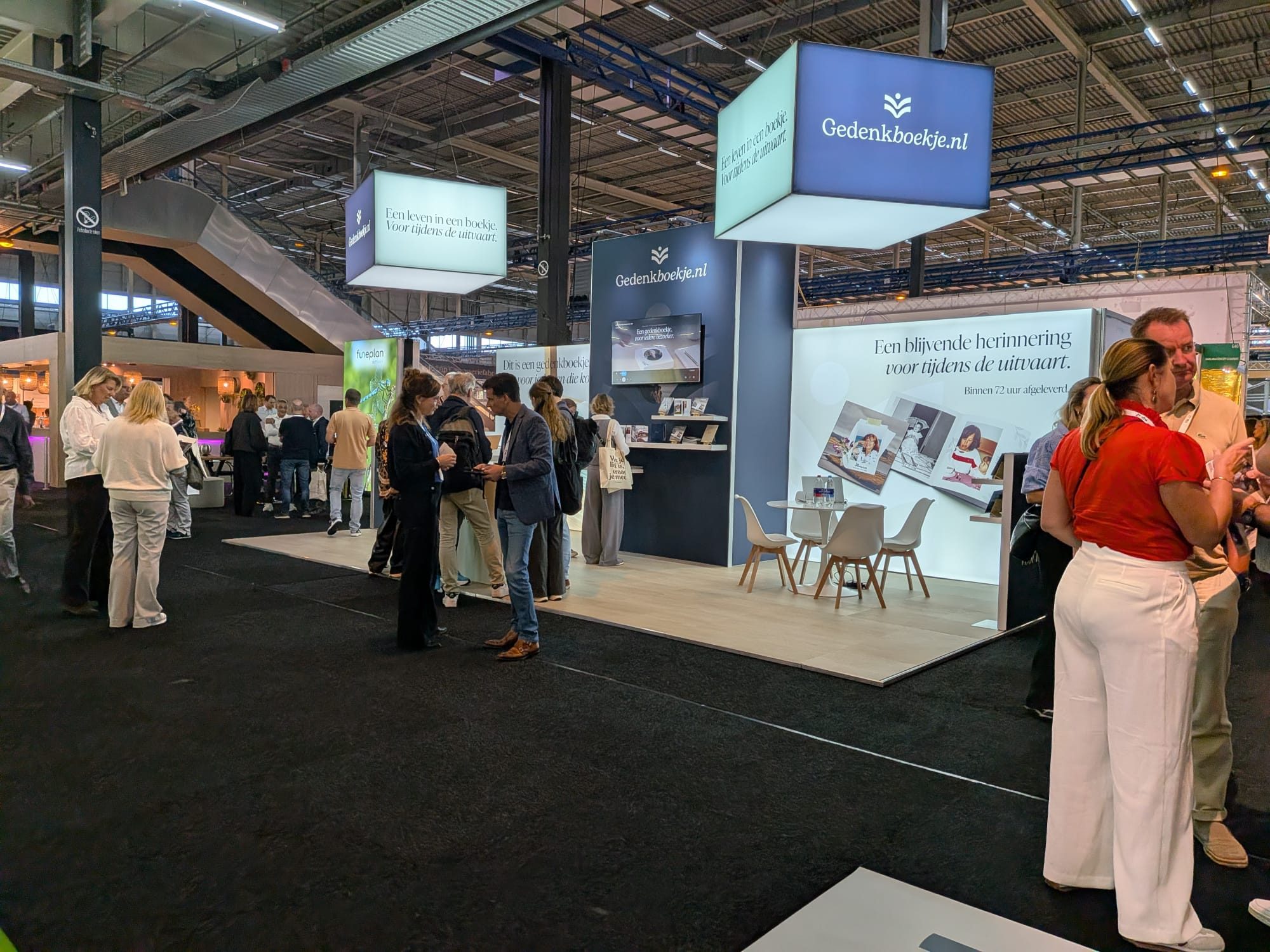 De stand van Gedenkboekje.nl op de VTU Uitvaart Vakbeurs